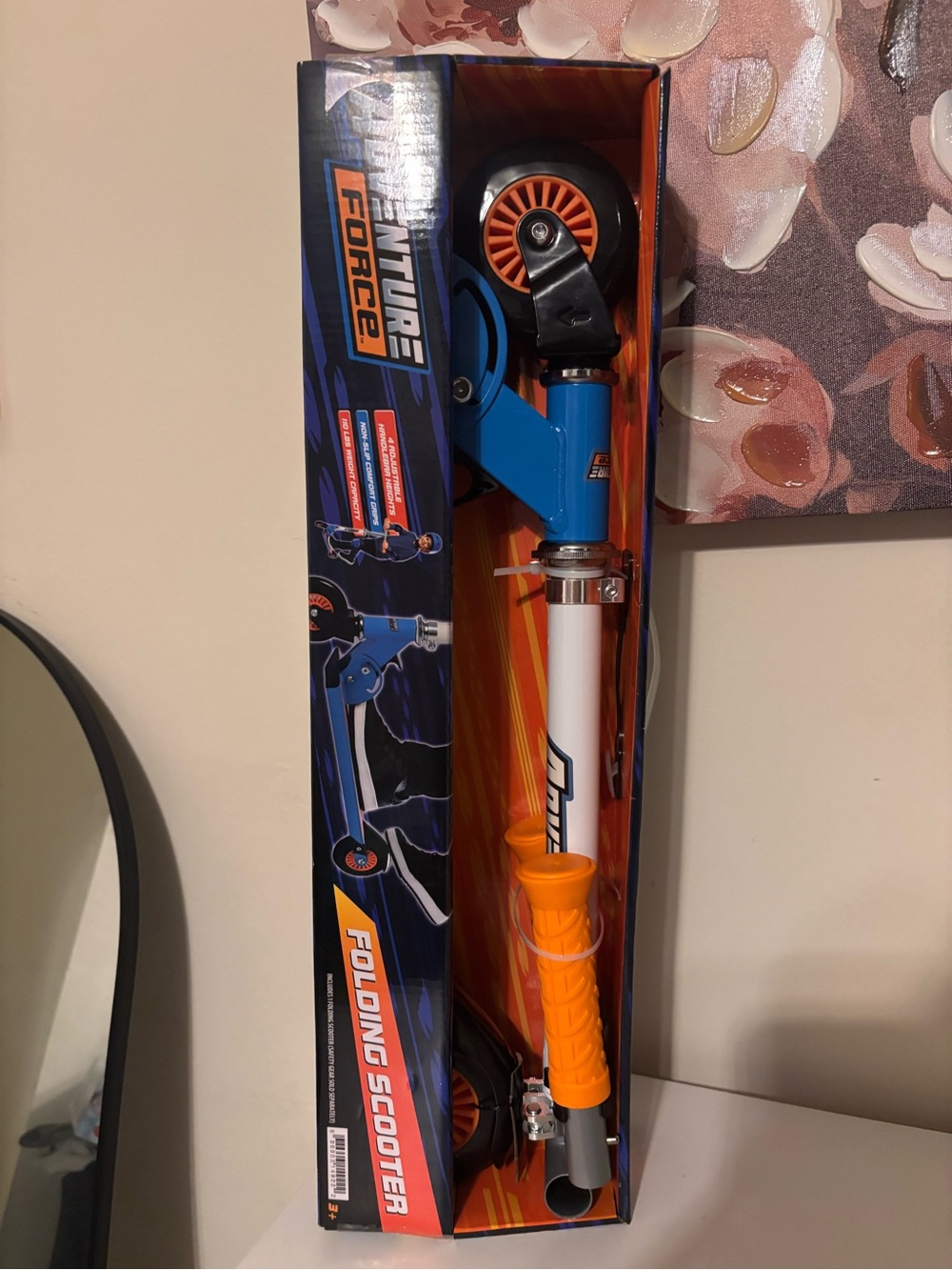 Adventure Force Kids Folding Scooter - Blue & Orange (small kids)